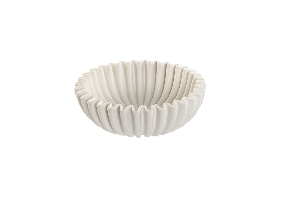 CENTRO MESA RESINA 20X20X6,5 SIMIL PIEDRA BLANCO